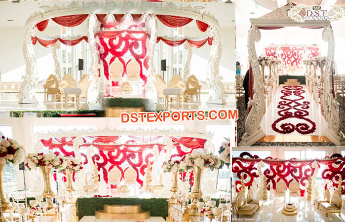 Wedding White Peacock FRP Mandap USA