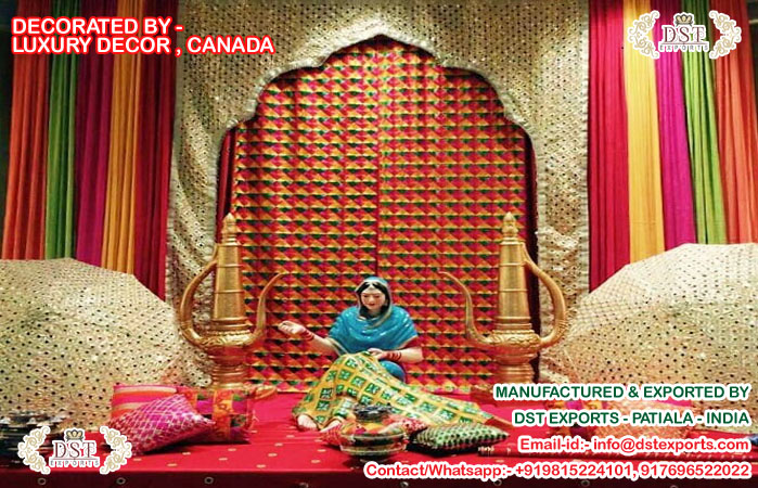 Punjabi Wedding Handmade Phulkari Backdrop