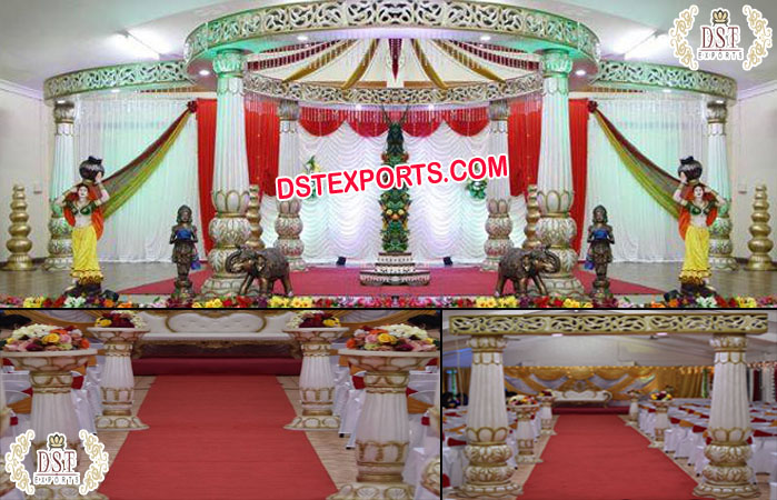 Designer Lotus Pillars Wedding Mandap FIJI