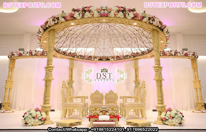 Best Wooden Mandap Design for Hindu Wedding