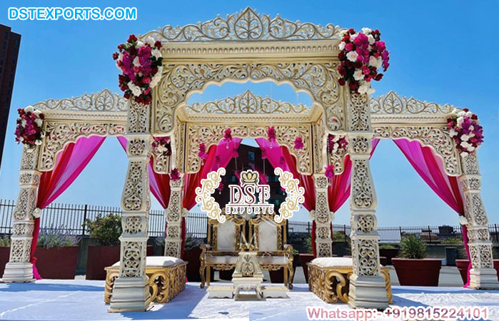 Outdoor Indian Wedding Decor Modern Mandap