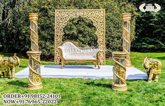 Outdoor Muslim Wedding Event Stage Decor