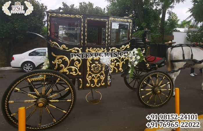 Luxurious Black Gold Prince Carriage