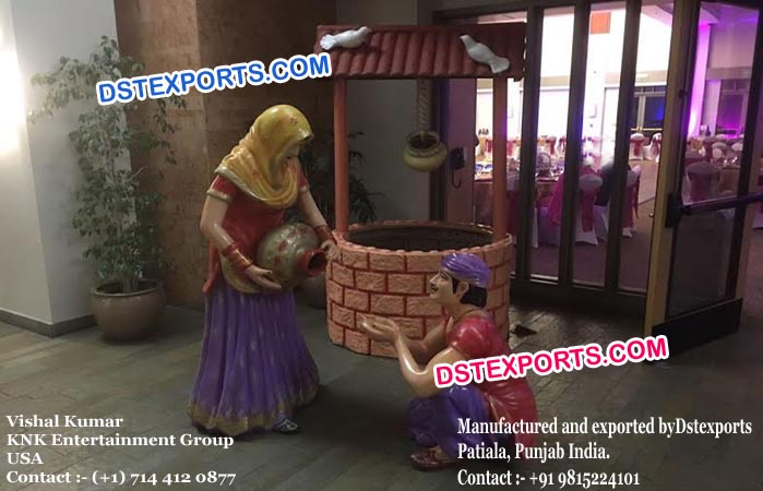 Punjabi Theme Wedding Decor Fiber Statue