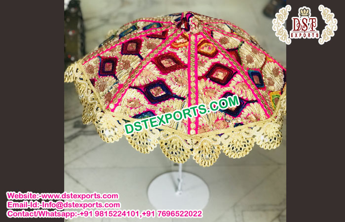 Small Phulkari Umberella For Table Decors
