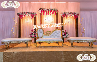 Glamorous Indian Bride and Groom Love Seat