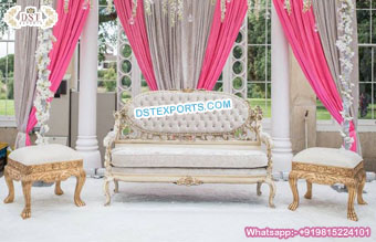 Outdoor Wedding Stage Sofa with Stools