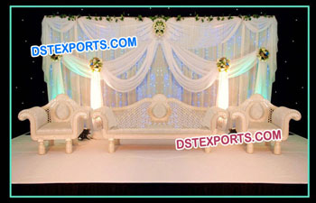Wedding Pearl White Sofa Set