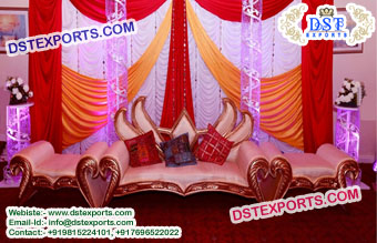 Indian Wedding Lotus Style Sofa Set
